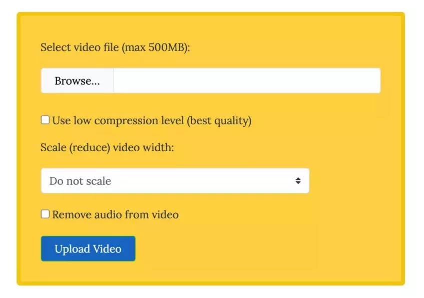 کم حجم کردن ویدیو در سایت videosmaller